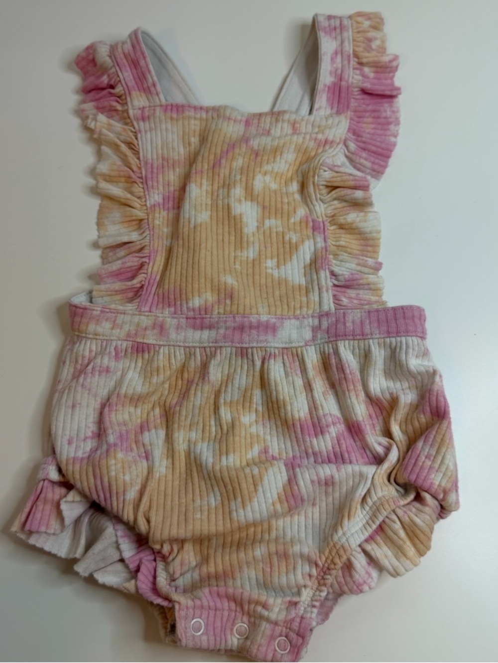 Cat & Jack Tie-Dye Ribbed One-Piece in Pink and Yellow